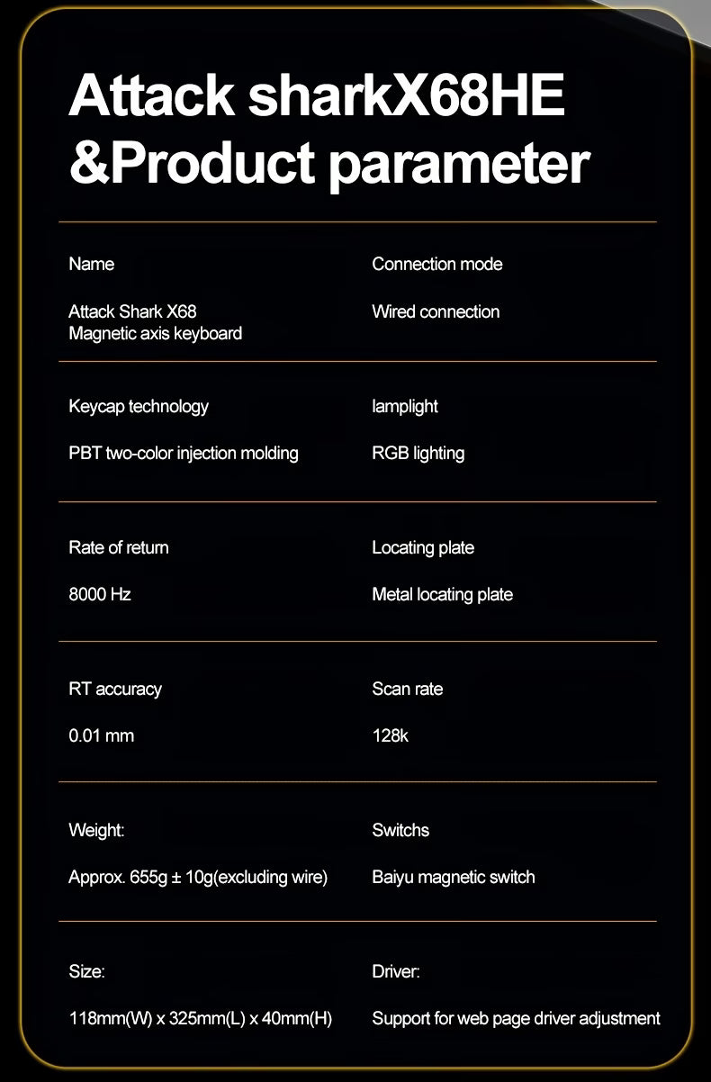 ATTACK SHARK X68 HE